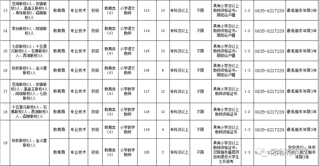 阳谷县最新职位招纳