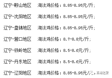 今日吉林市肉鸡市场价格行情一览